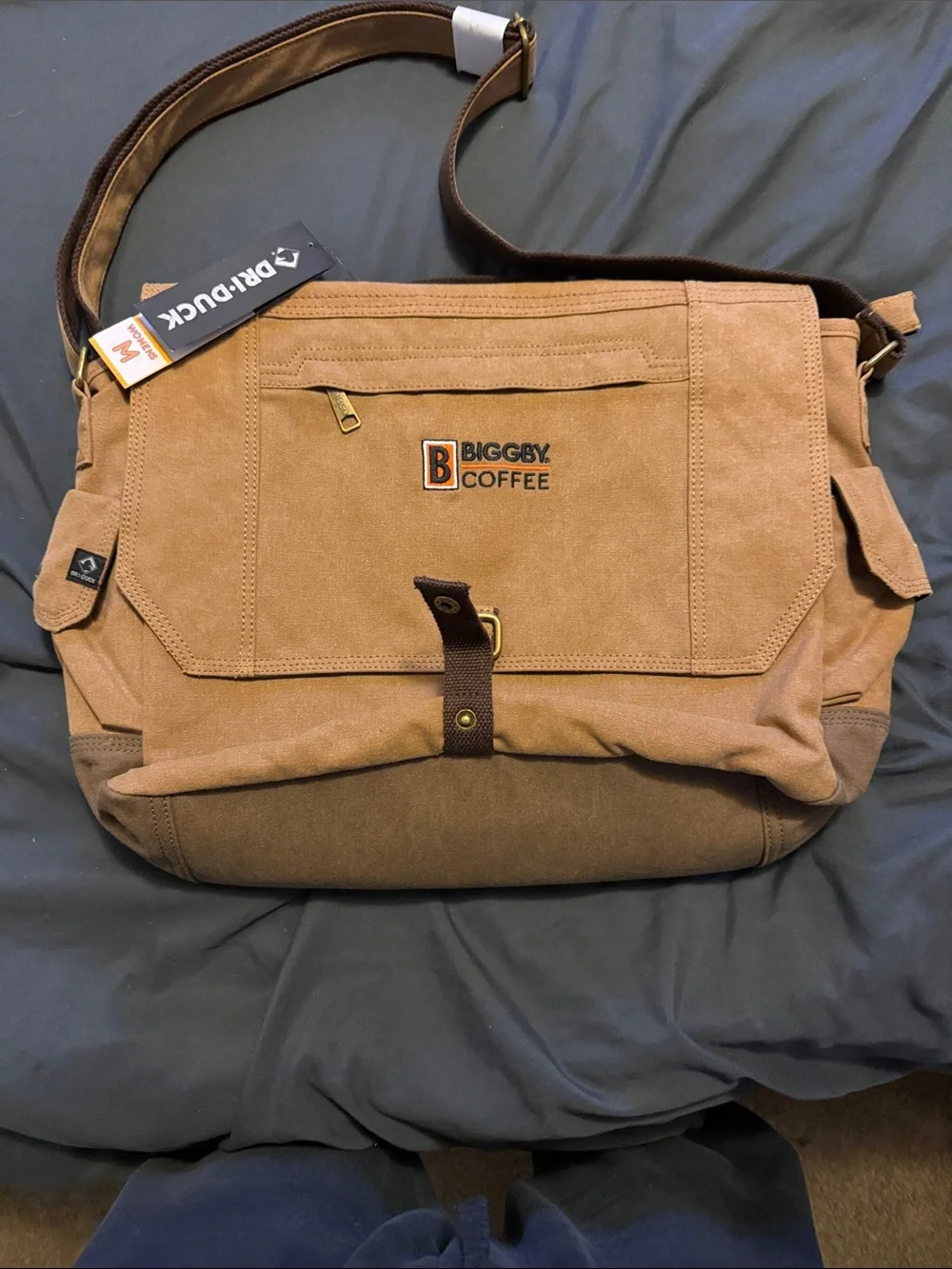 Brown Canvas Messenger Bag - Men's Shoulder Bag